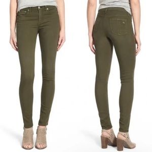 Rag and Bone Dark Green Skinny Jeans